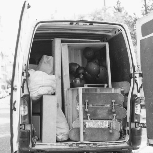 Skatepark in a van